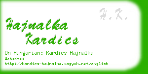 hajnalka kardics business card